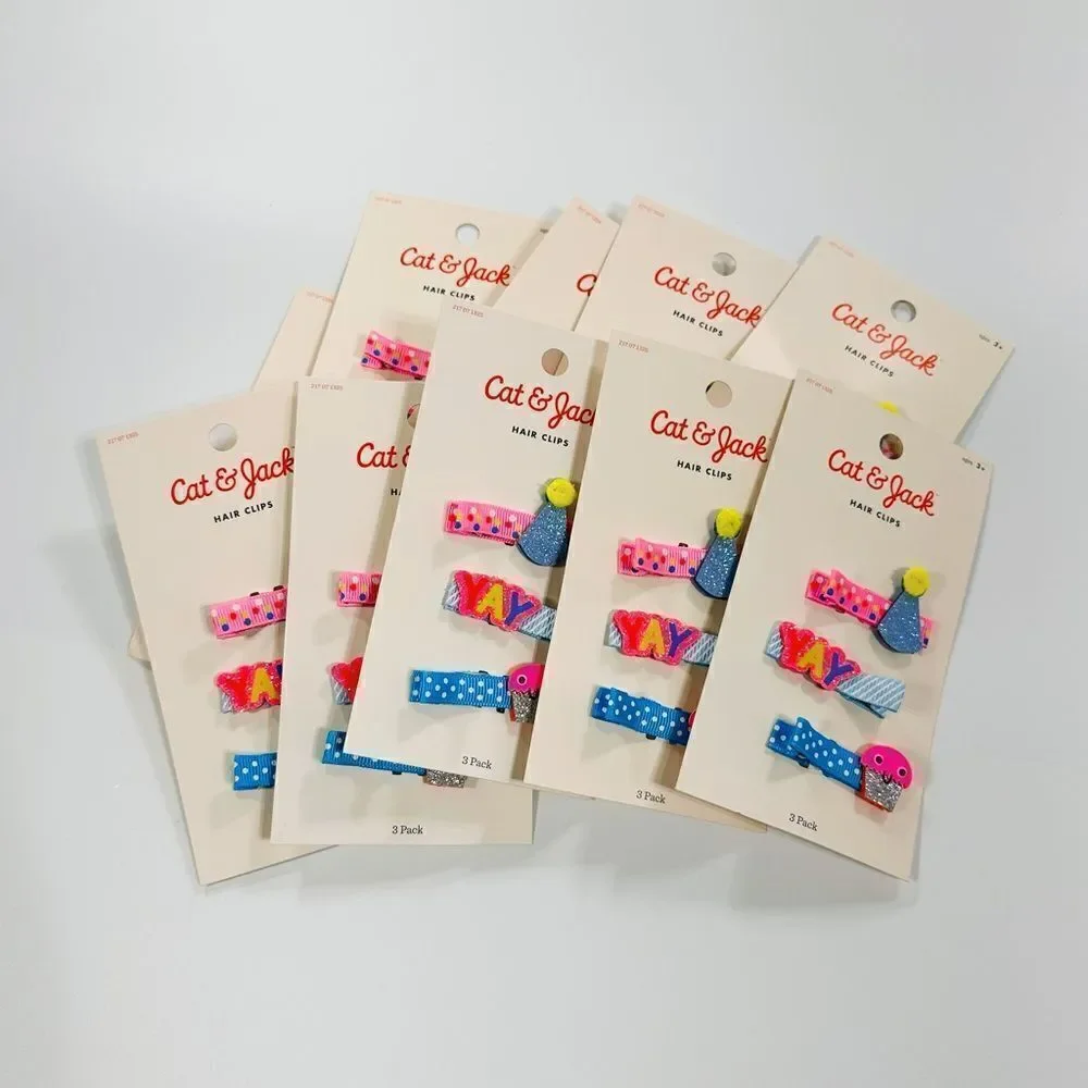 Birthday party favor hair bow bundle of 10 - cat and Jack bows